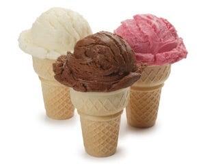 TRY ONE OF MANY ICE CREAM CONES.