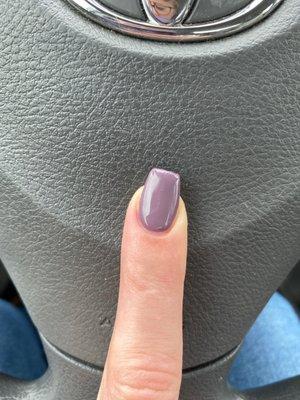 Crooked shit nail job