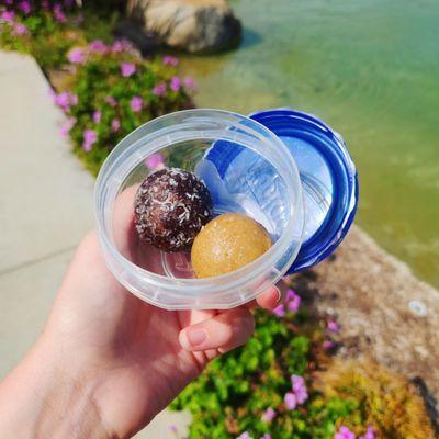 Cookie dough + chocolate. From the Farmer's Market