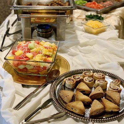 Fruit and pastries for our corporate meeting breakfast