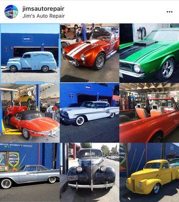 Some of the classic cars we have worked on the past.