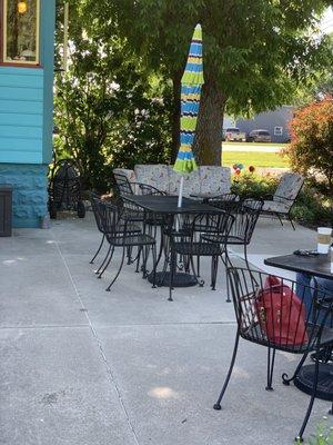 Lovely patio with plenty of seating.