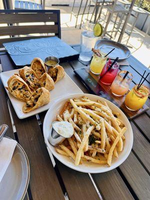 Tex-Mex Eggrolls Appetizer Truffle Fries Side