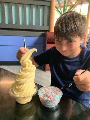 Pineapple Dole Whip and Dippin' Dots