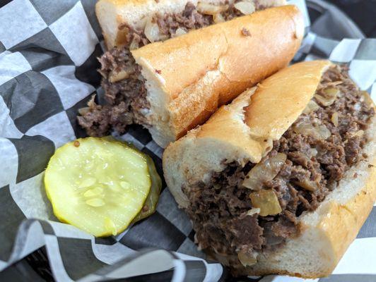 The humble cheese steak, chopped