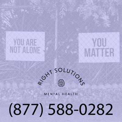 We're here when you need us most. Mental health services and appointments available evenings and weekends. Call us at (877) 588-0282.