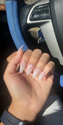 Acrylic set natural pink