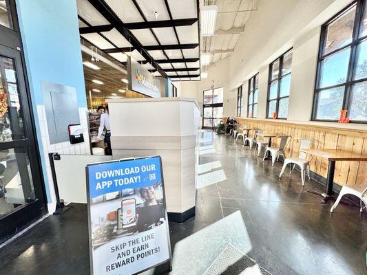 Seating area inside Sprouts Market