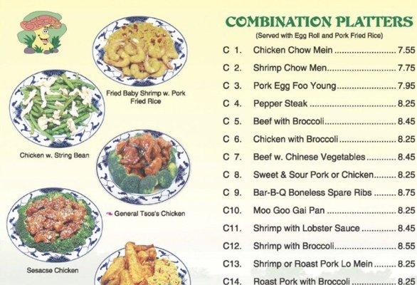 combination platters menu