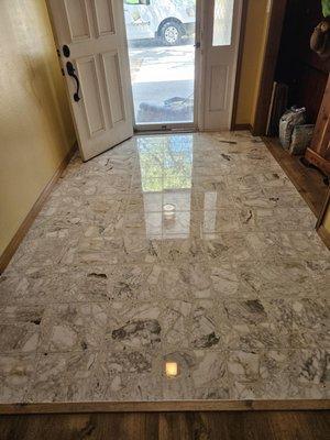 Terrazzo/Agglomerate floor restoration.