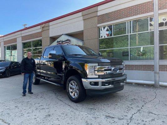 Freshly ceramic coated truck