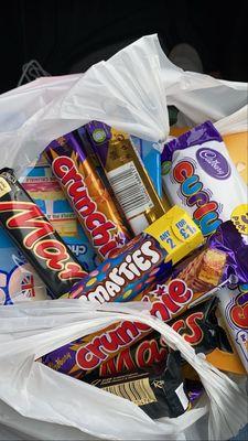 Large variety assortment of British Chocolates.