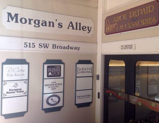 The back entrance to Morgan's Alley