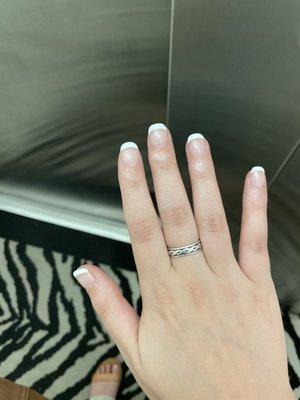 Dip nails with gel French Tip