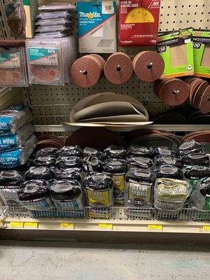 You would never find all these different grades of steel wool at home depot.