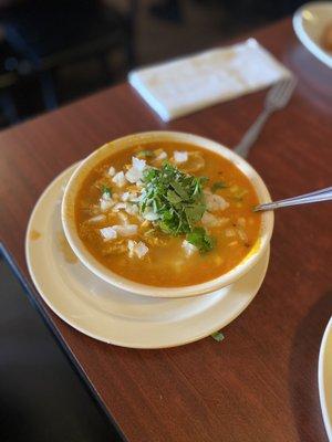 Menudo. Enough said. Same classic delicious Menudo they have been serving for decades. It's garnished with onions and cilantro with lemon.