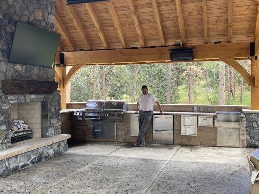 Brian scott, owner of Boulder Stonescapes, specializes in outdoor kitchens and custom homes.