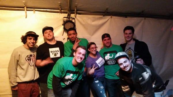 The final four teams of the 2014 Bong Pong tournament. The Boss Tips went on to victory.  Congrats!