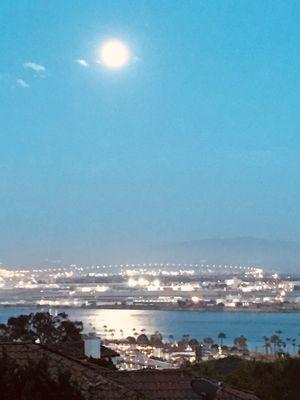 Moon over San Diego bay...