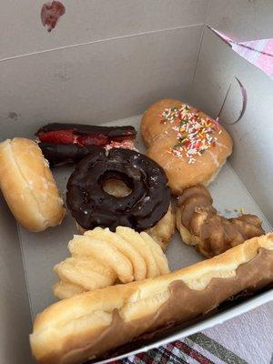 Assorted donuts.