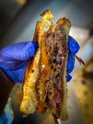 Brisket grilled cheese