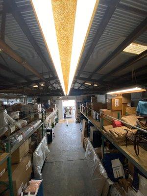 Over 4,000 sq ft of our warehouse