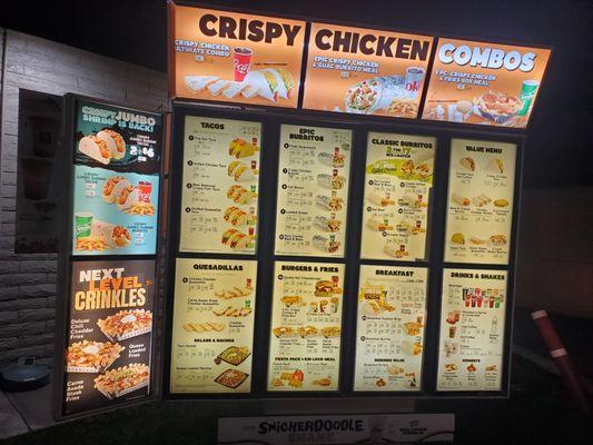 4/4/24 Drive Thru Menu