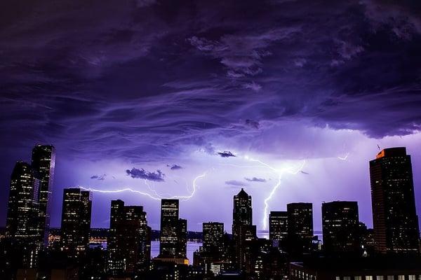 Whoooooaaaaaa BABY! Lightning storm. Stoked I finally got my lightning photo :) the view from the rooftop of Coppins Well.