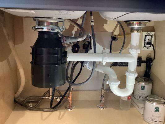 New disposal and drain installation