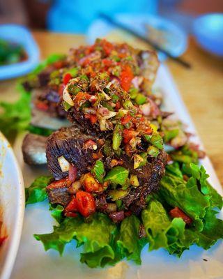 Style Steak: giant beef ribs packed with some of the most flavorful, tender beef I've ever had - loved it!