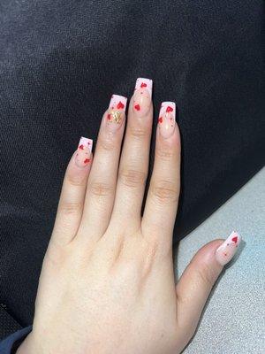 Acrylic nails - February design