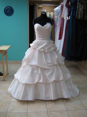 Beautiful gown altered at Julia's Alterations