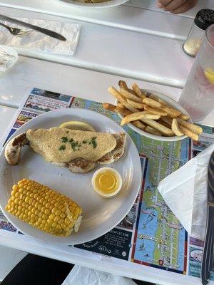 Horseradish crusted swordfish