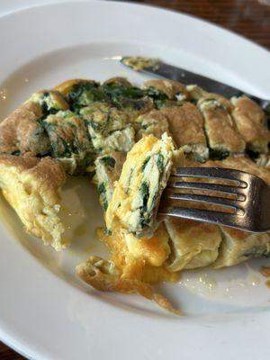 Spinach, Cheddar, and Mushroom Omelette