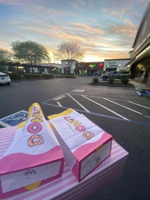 Donuts + sunrise