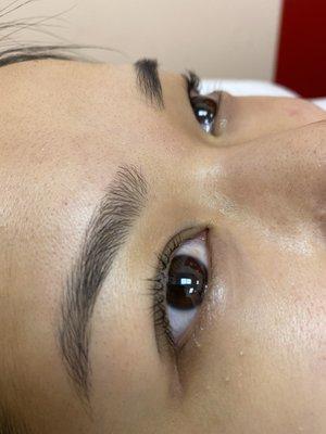 Threading and lash lift