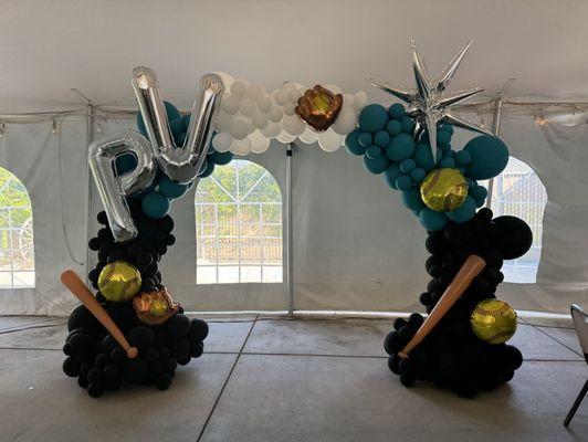 Balloon Arch for our highschool softball banquet