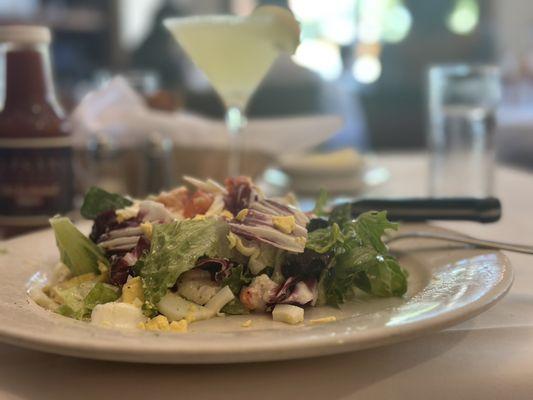 Yumminess! LLC stet salad and tequila lemon drop martini