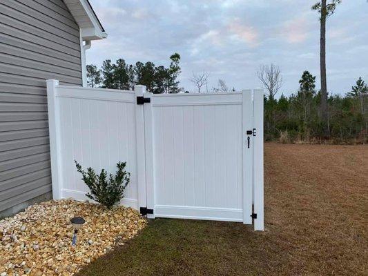 White Vinyl Gate