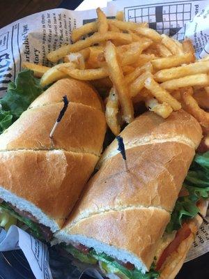 Classic Italian Hoagie and fries