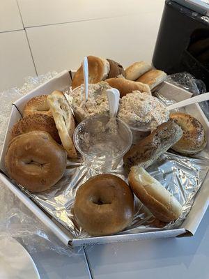 Tuna and Assorted Bagels