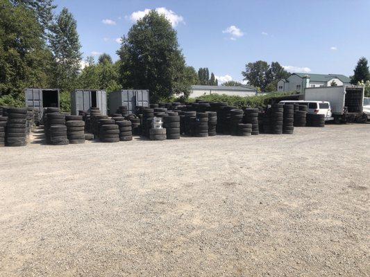 Used inventory of tires