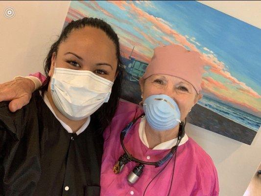 Dr. Van in pink and the amazing Manya is her right hand assistant. They took such good care of me.