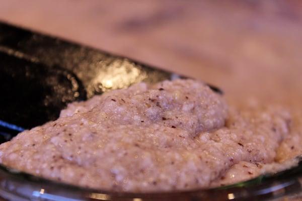 Homemade Polenta using the freshly ground Indian Corn I bought at the Festival! =)