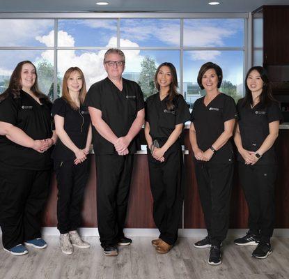 AkermamMed OBGYN specialists (left to right: Vicki Midwife, Dr Suzuki, Dr Akerman, Dr Lao, Debbie NP and Mayra NP)