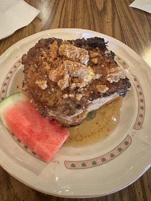 Peanut butter stuffed french toast