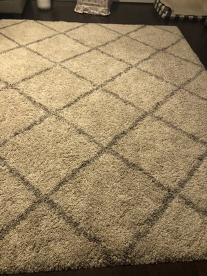 This was the rug before they cleaned it.