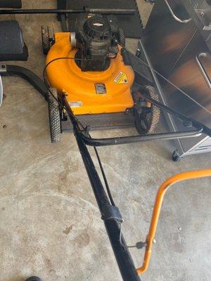 Free curbside lawn mower