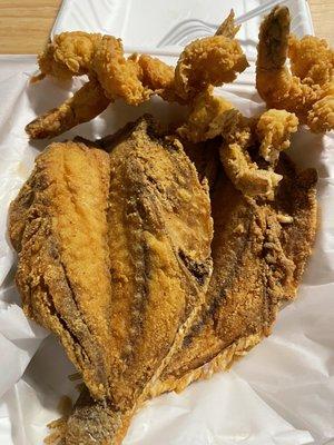 Crocker and Fried Shrimp