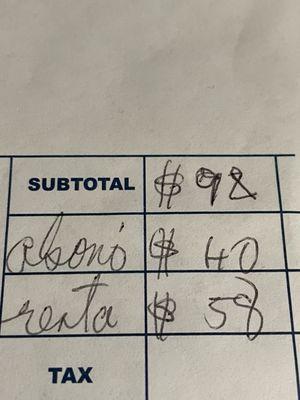 Subtotal was $72 but changed to $98 at pick-up. Always check your receipt and request written prices when placing an order from this place.